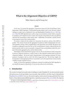 What is the Alignment Objective of GRPO?