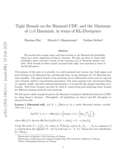 Tight Bounds on the Binomial CDF, and the Minimum of i.i.d Binomials, in terms of KL-Divergence