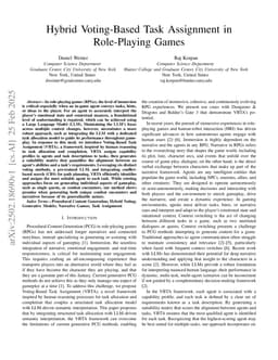 Hybrid Voting-Based Task Assignment in Role-Playing Games