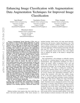 Enhancing Image Classification with Augmentation: Data Augmentation Techniques for Improved Image Classification