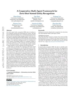 A Cooperative Multi-Agent Framework for Zero-Shot Named Entity Recognition