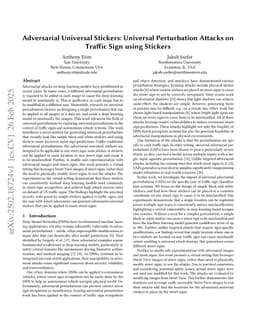 Adversarial Universal Stickers: Universal Perturbation Attacks on Traffic Sign using Stickers