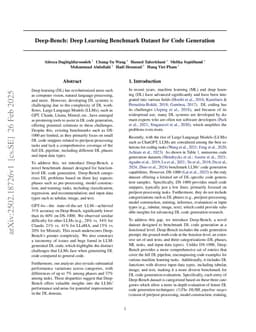 Deep-Bench: Deep Learning Benchmark Dataset for Code Generation