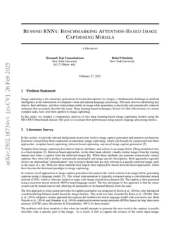 Beyond RNNs: Benchmarking Attention-Based Image Captioning Models