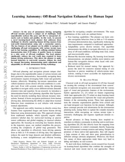 Learning Autonomy: Off-Road Navigation Enhanced by Human Input