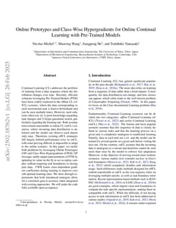 Online Prototypes and Class-Wise Hypergradients for Online Continual Learning with Pre-Trained Models