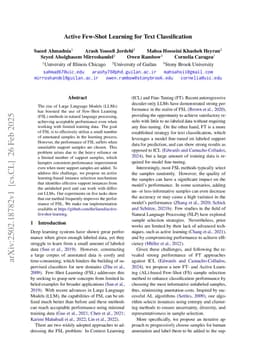 Active Few-Shot Learning for Text Classification