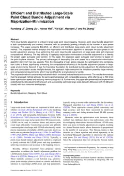Efficient and Distributed Large-Scale Point Cloud Bundle Adjustment via Majorization-Minimization