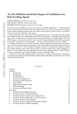 It's Not All Black and White: Degree of Truthfulness for Risk-Avoiding Agents