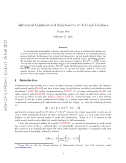 Adversarial Combinatorial Semi-bandits with Graph Feedback