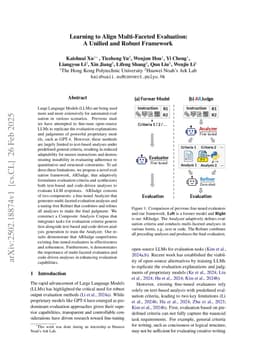 Learning to Align Multi-Faceted Evaluation: A Unified and Robust Framework