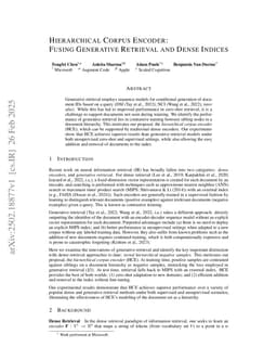 Hierarchical corpus encoder: Fusing generative retrieval and dense indices
