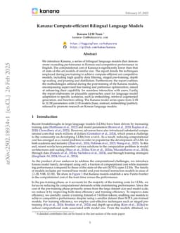 Kanana: Compute-efficient Bilingual Language Models