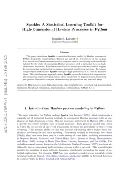Sparklen: A Statistical Learning Toolkit for High-Dimensional Hawkes Processes in Python