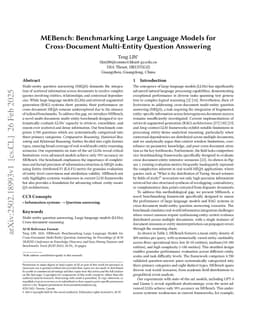 MEBench: Benchmarking Large Language Models for Cross-Document Multi-Entity Question Answering
