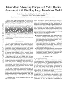 InternVQA: Advancing Compressed Video QualityAssessment with Distilling Large Foundation Model