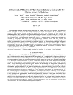 An Improved 3D Skeletons UP-Fall Dataset: Enhancing Data Quality for Efficient Impact Fall Detection