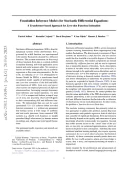 Foundation Inference Models for Stochastic Differential Equations: A Transformer-based Approach for Zero-shot Function Estimation