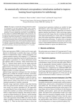 An anatomically-informed correspondence initialisation method to improve learning-based registration for radiotherapy