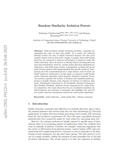 Random Similarity Isolation Forests