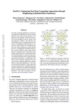 TestNUC: Enhancing Test-Time Computing Approaches through Neighboring Unlabeled Data Consistency