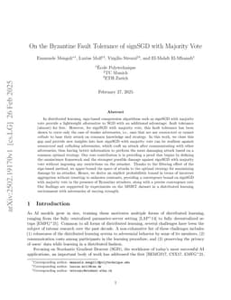On the Byzantine Fault Tolerance of signSGD with Majority Vote