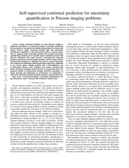 Self-supervised conformal prediction for uncertainty quantification in Poisson imaging problems