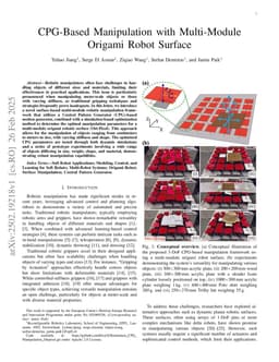 CPG-Based Manipulation with Multi-Module Origami Robot Surface