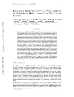 Enhancing the Scalability and Applicability of Kohn-Sham Hamiltonians for Molecular Systems