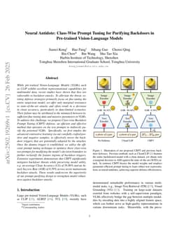 Neural Antidote: Class-Wise Prompt Tuning for Purifying Backdoors in Pre-trained Vision-Language Models