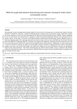 Multiview graph dual-attention deep learning and contrastive learning for multi-criteria recommender systems
