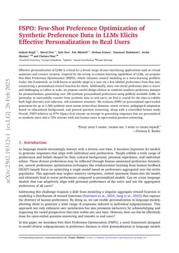 FSPO: Few-Shot Preference Optimization of Synthetic Preference Data in LLMs Elicits Effective Personalization to Real Users