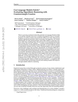 Can Language Models Falsify? Evaluating Algorithmic Reasoning with Counterexample Creation