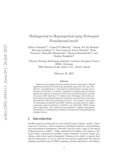 Multispectral to Hyperspectral using Pretrained Foundational model