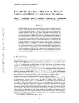 ArtGS: Building Interactable Replicas of Complex Articulated Objects via Gaussian Splatting