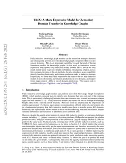 TRIX: A More Expressive Model for Zero-shot Domain Transfer in Knowledge Graphs