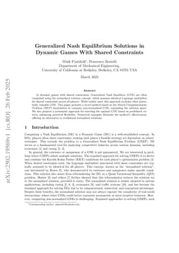 Generalized Nash Equilibrium Solutions in Dynamic Games With Shared Constraints