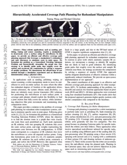 Hierarchically Accelerated Coverage Path Planning for Redundant Manipulators
