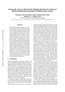 Trustworthy Answers, Messier Data: Bridging the Gap in Low-Resource Retrieval-Augmented Generation for Domain Expert Systems
