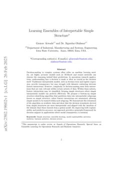 Learning Ensembles of Interpretable Simple Structure
