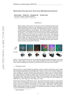 Sensor-Invariant Tactile Representation