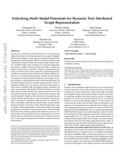 Unlocking Multi-Modal Potentials for Dynamic Text-Attributed Graph Representation