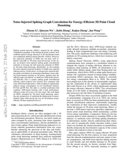 Noise-Injected Spiking Graph Convolution for Energy-Efficient 3D Point Cloud Denoising