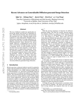 Recent Advances on Generalizable Diffusion-generated Image Detection