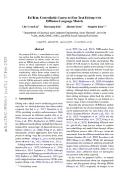 EdiText: Controllable Coarse-to-Fine Text Editing with Diffusion Language Models