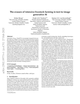 The erasure of intensive livestock farming in text-to-image generative AI
