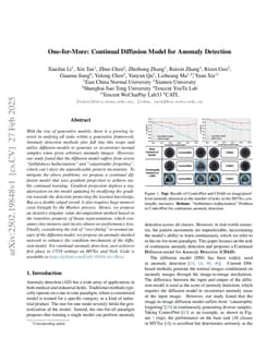 One-for-More: Continual Diffusion Model for Anomaly Detection
