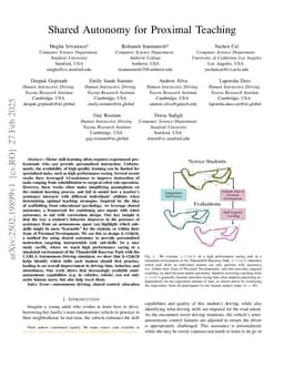 Shared Autonomy for Proximal Teaching