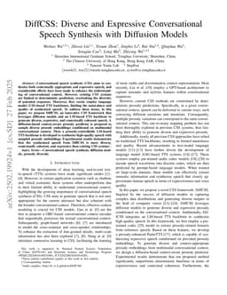 DiffCSS: Diverse and Expressive Conversational Speech Synthesis with Diffusion Models