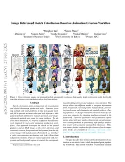 Image Referenced Sketch Colorization Based on Animation Creation Workflow
